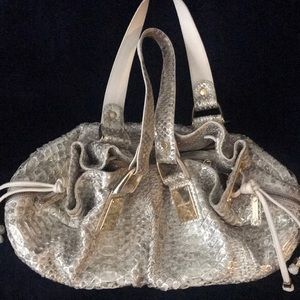 Michael Kors Collection Gold Python Purse